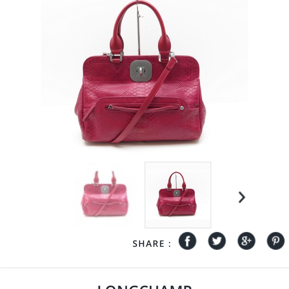 Longchamp Gatsby Python Embossed Leather Handbag - image 3